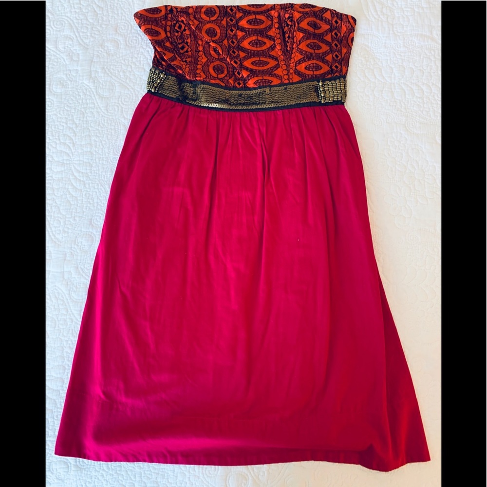 Floreat Strapless Dress from Anthropologie, size 6